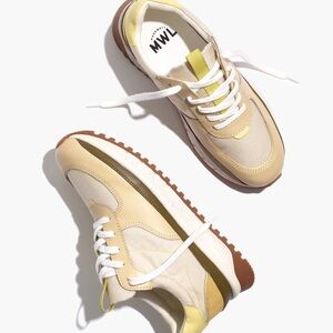 Madewell Kickoff Trainer Sneakers in Ripstop Nylon and Leather, 8.5